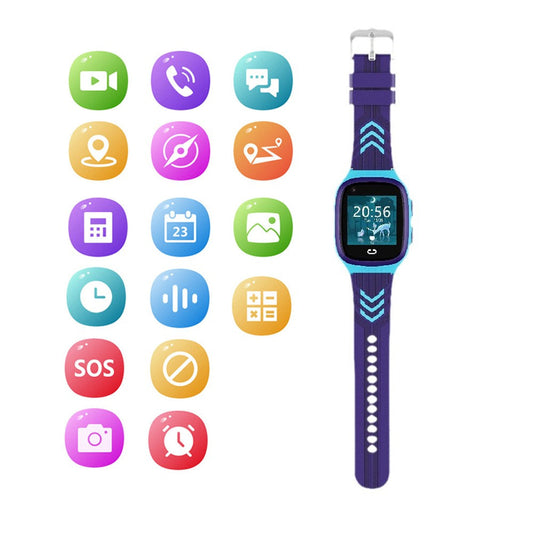 Kids 4G Smart Watch Video Calling SOS GPS Location Tracking Blue