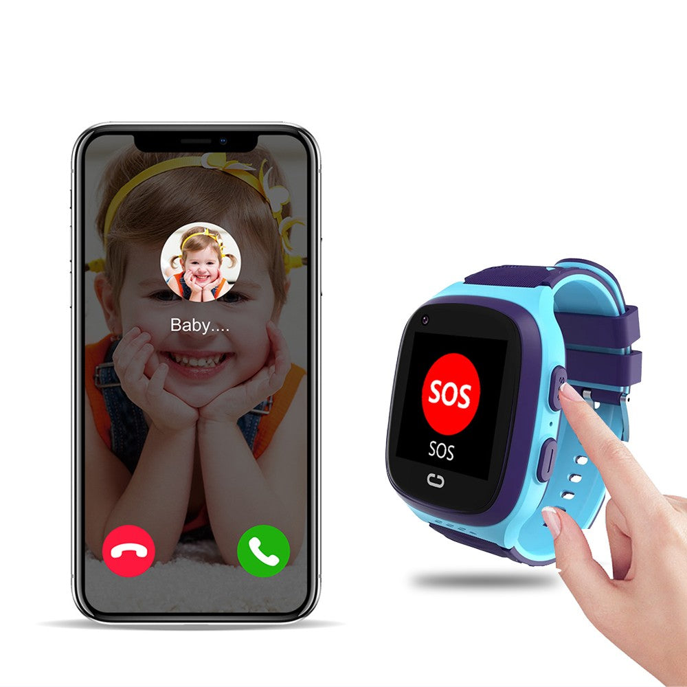 Kids 4G Smart Watch Video Calling SOS GPS Location Tracking Blue