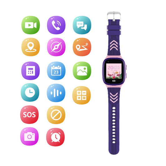 Kids 4G Smart Watch Video Calling SOS GPS Location Tracking Pink