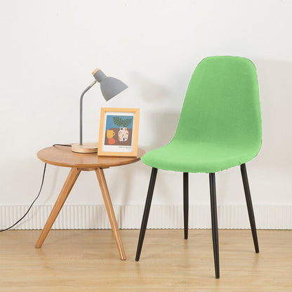 Set of 4Pcs Stretch Shell Dining Chair Covers Accent Seat Protector Slipcover Green