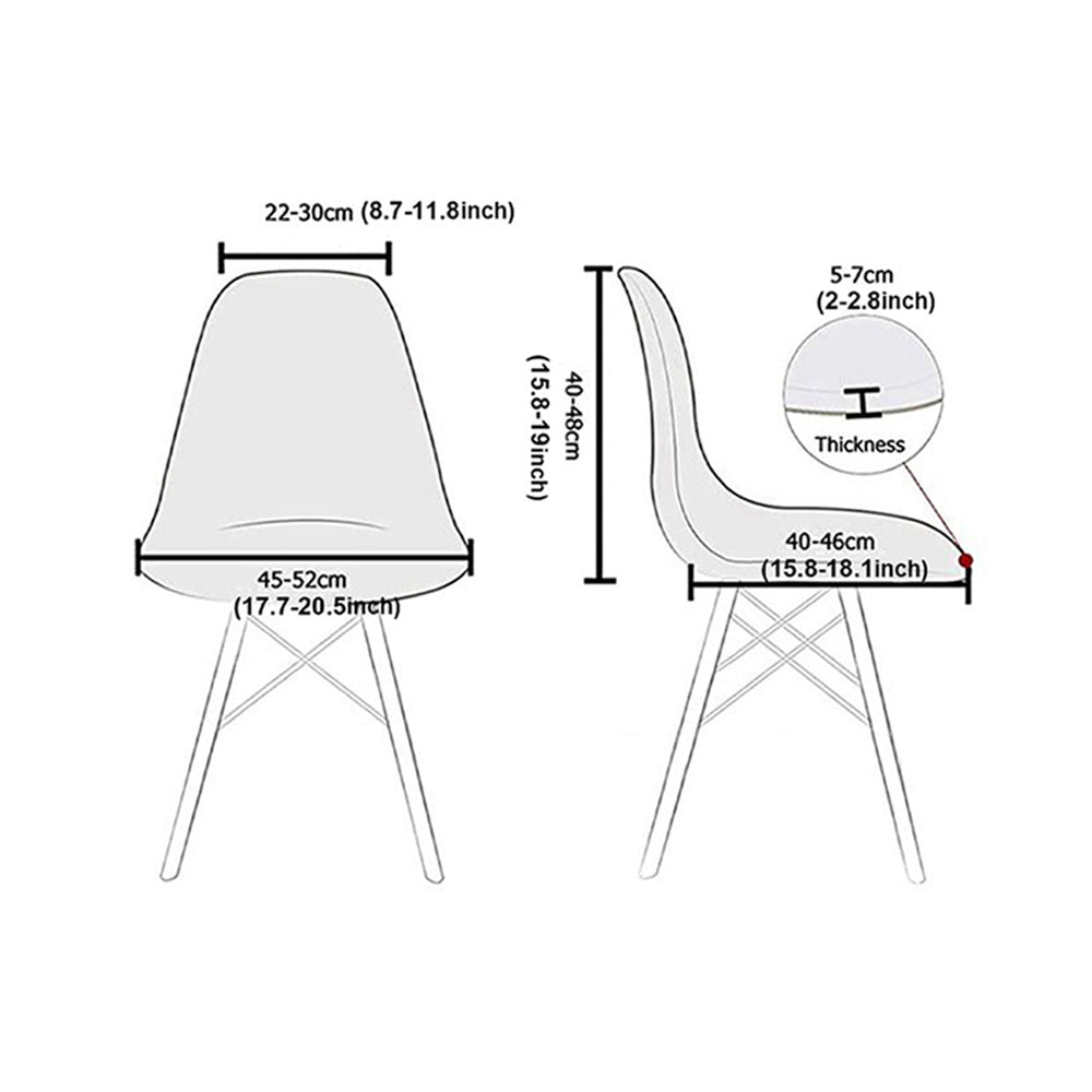 Set of 2Pcs Stretch Shell Dining Chair Covers Accent Seat Protector Slipcovers Green