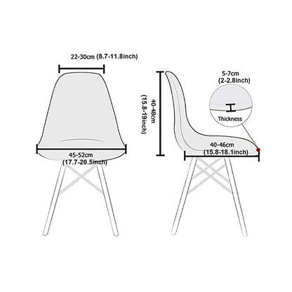 Set of 2Pcs Stretch Shell Dining Chair Covers Accent Seat Protector Slipcovers Purple