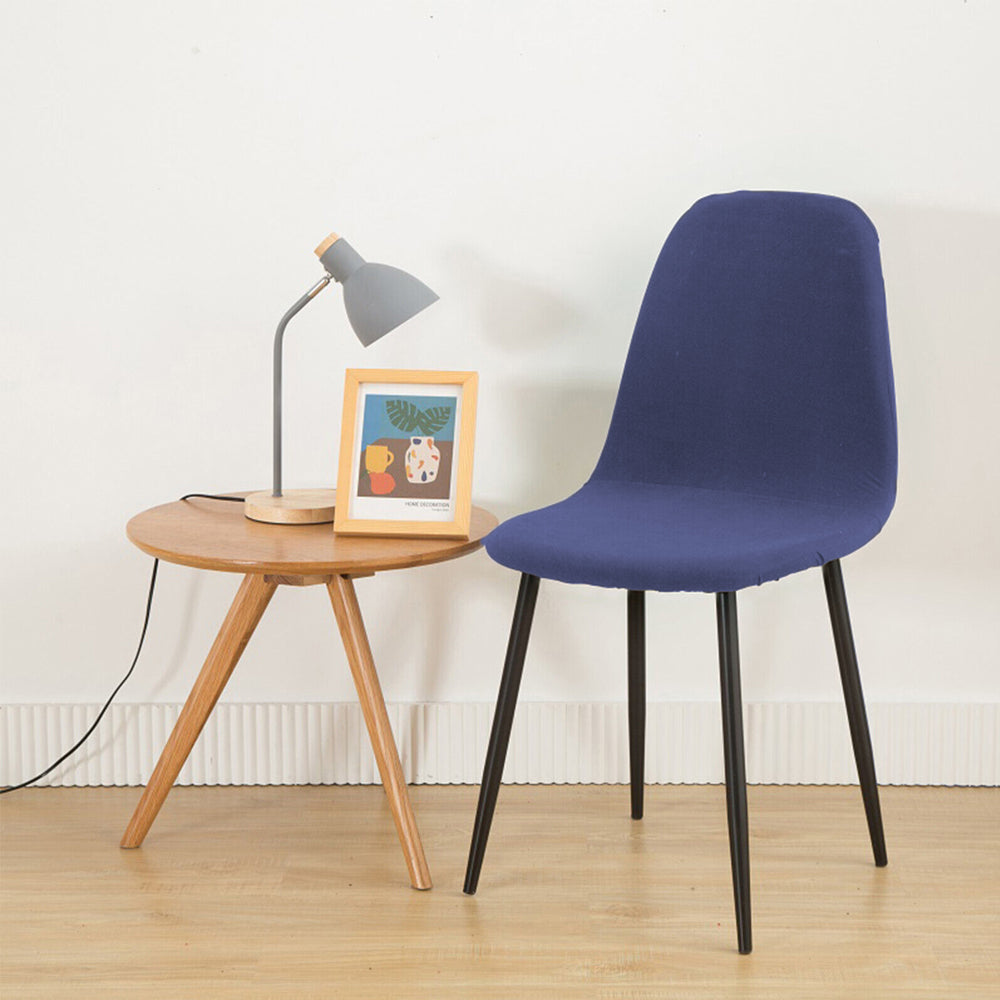 Set of 4Pcs Stretch Shell Dining Chair Covers Accent Seat Protector Slipcover Purple