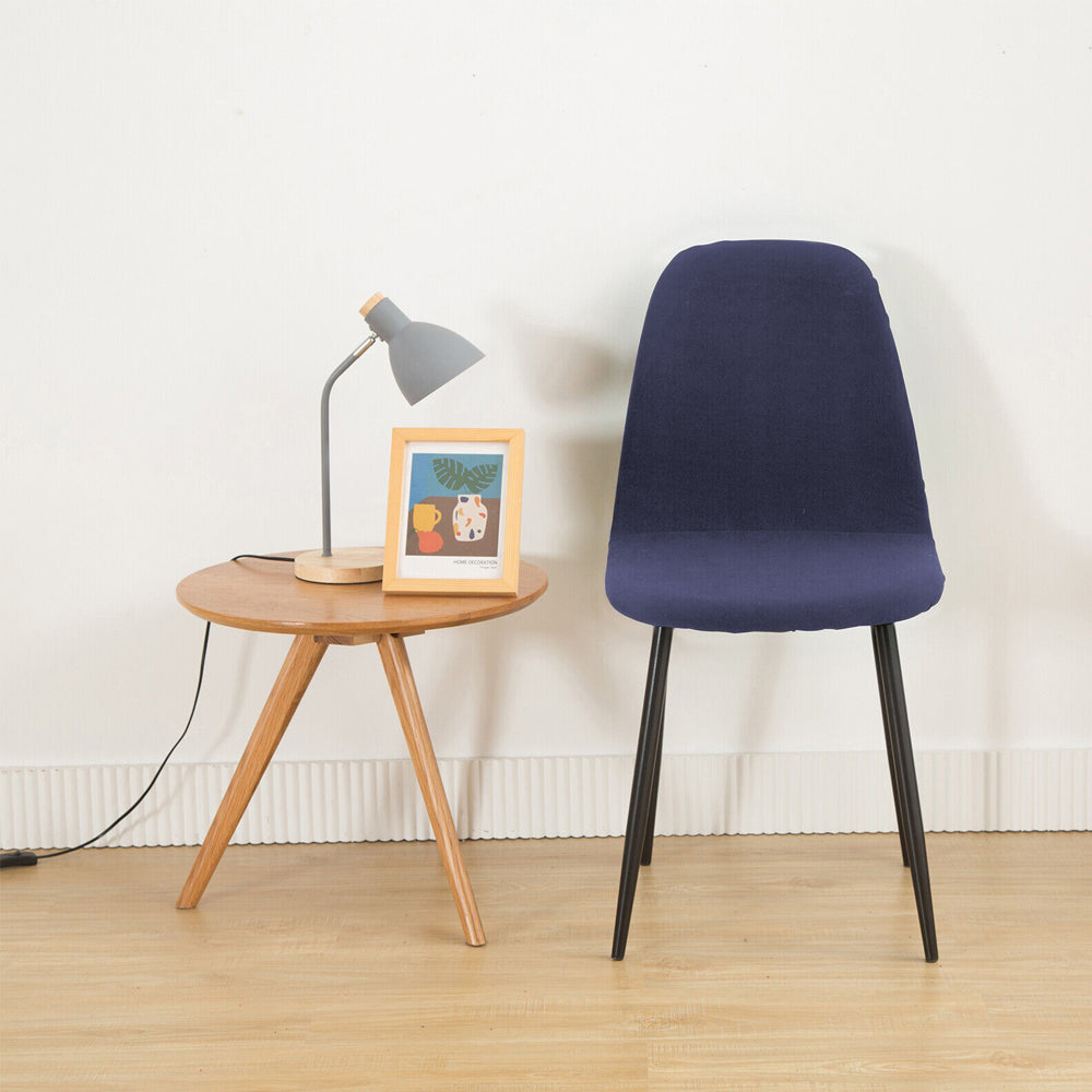 Set of 4Pcs Stretch Shell Dining Chair Covers Accent Seat Protector Slipcover Purple