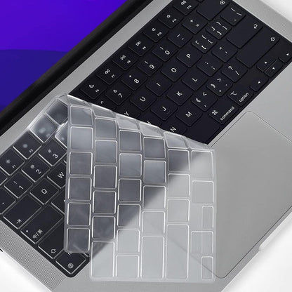 2Pcs Clear Silicone Keyboard Cover Compatible with Apple Macbook Pro 14