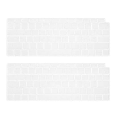 2Pcs Clear Silicone Keyboard Cover Compatible with Apple Macbook Pro 14