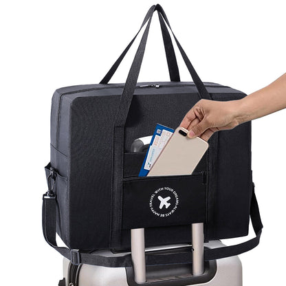 2Pcs Large Capacity Travel Tote Bag Foldable Waterproof Luggage Boarding Bag