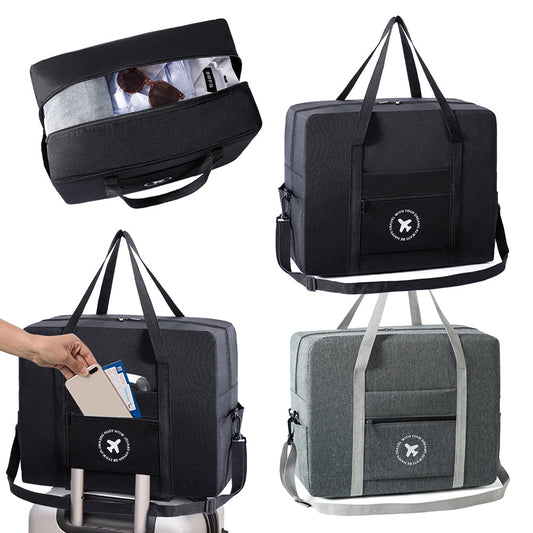 2Pcs Large Capacity Travel Tote Bag Foldable Waterproof Luggage Boarding Bag