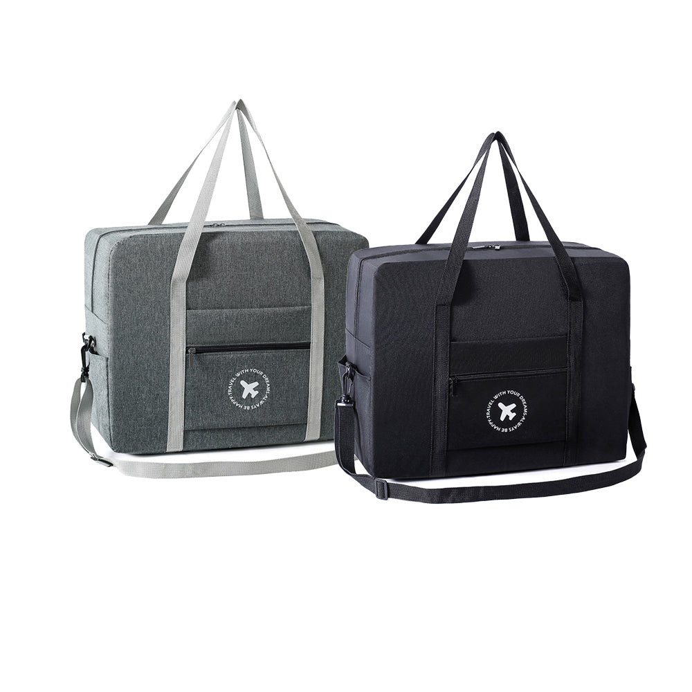 2Pcs Large Capacity Travel Tote Bag Foldable Waterproof Luggage Boarding Bag