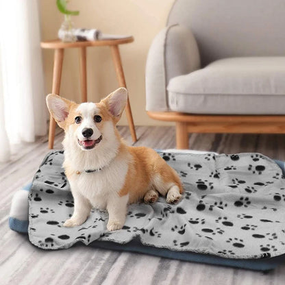 Cozy Soft Dog Pet Blanket for Couch Protection - Black+Grey
