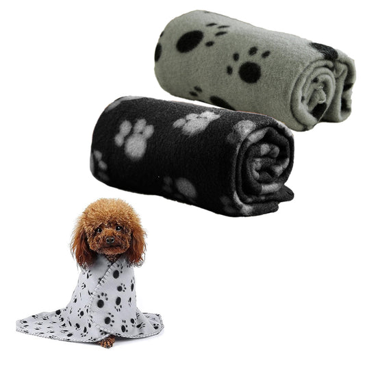 Cozy Soft Dog Pet Blanket for Couch Protection - Black+Grey