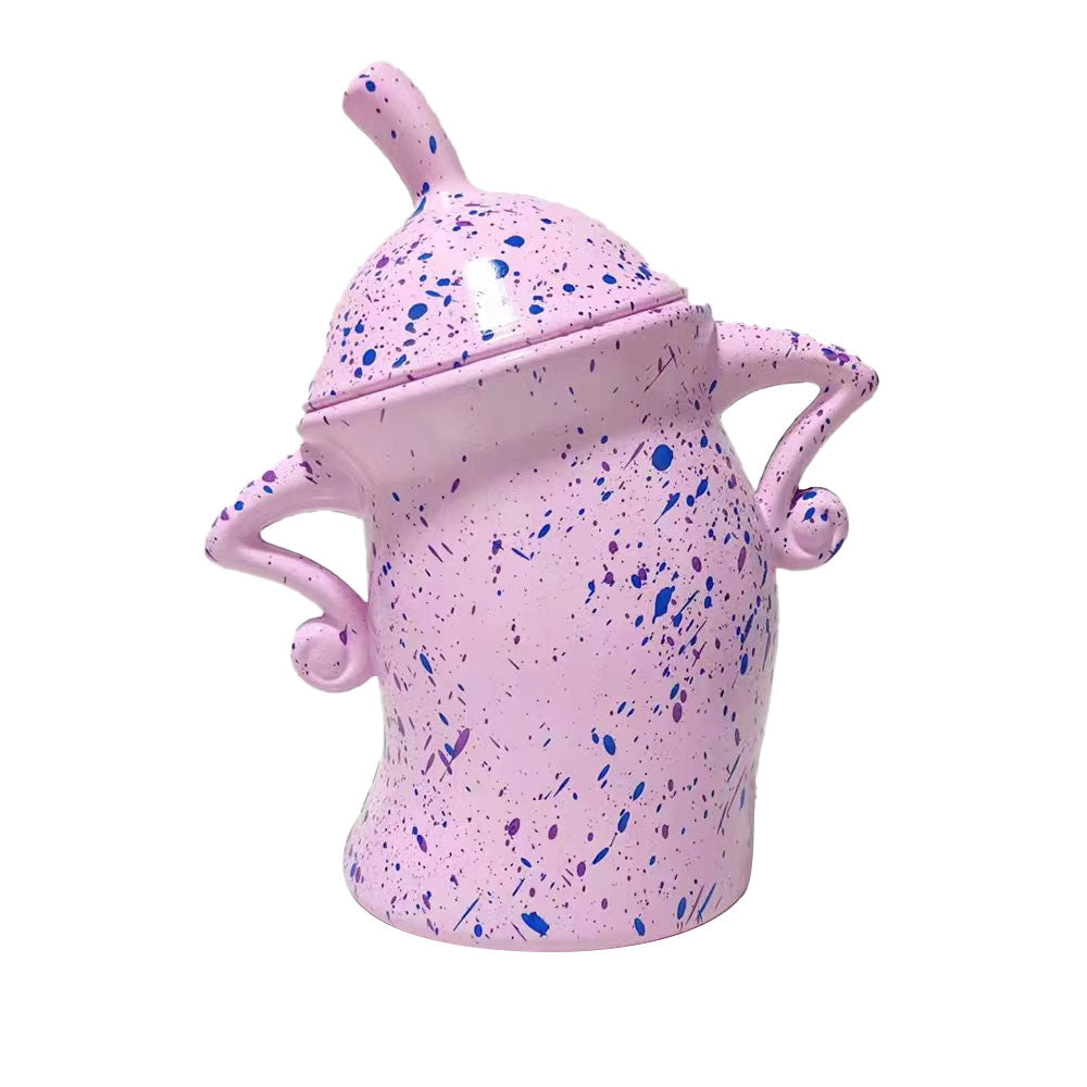 2Pcs Canister with Attitude Storage Food Storage Jar with Lid Pink Purple