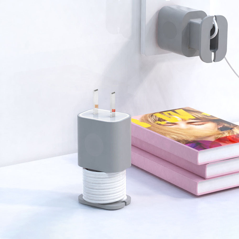 2Pcs 2 In 1 Silicone Charger Protector with Cord Wrap for Apple 18W/20W Charger