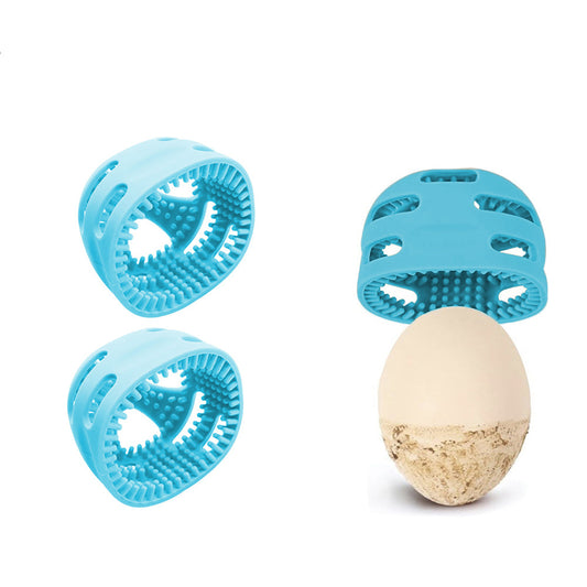 Set of 2Pcs Egg Cleaning Brush Fresh Egg Scrubber Reusable Egg Washing Tools Blue