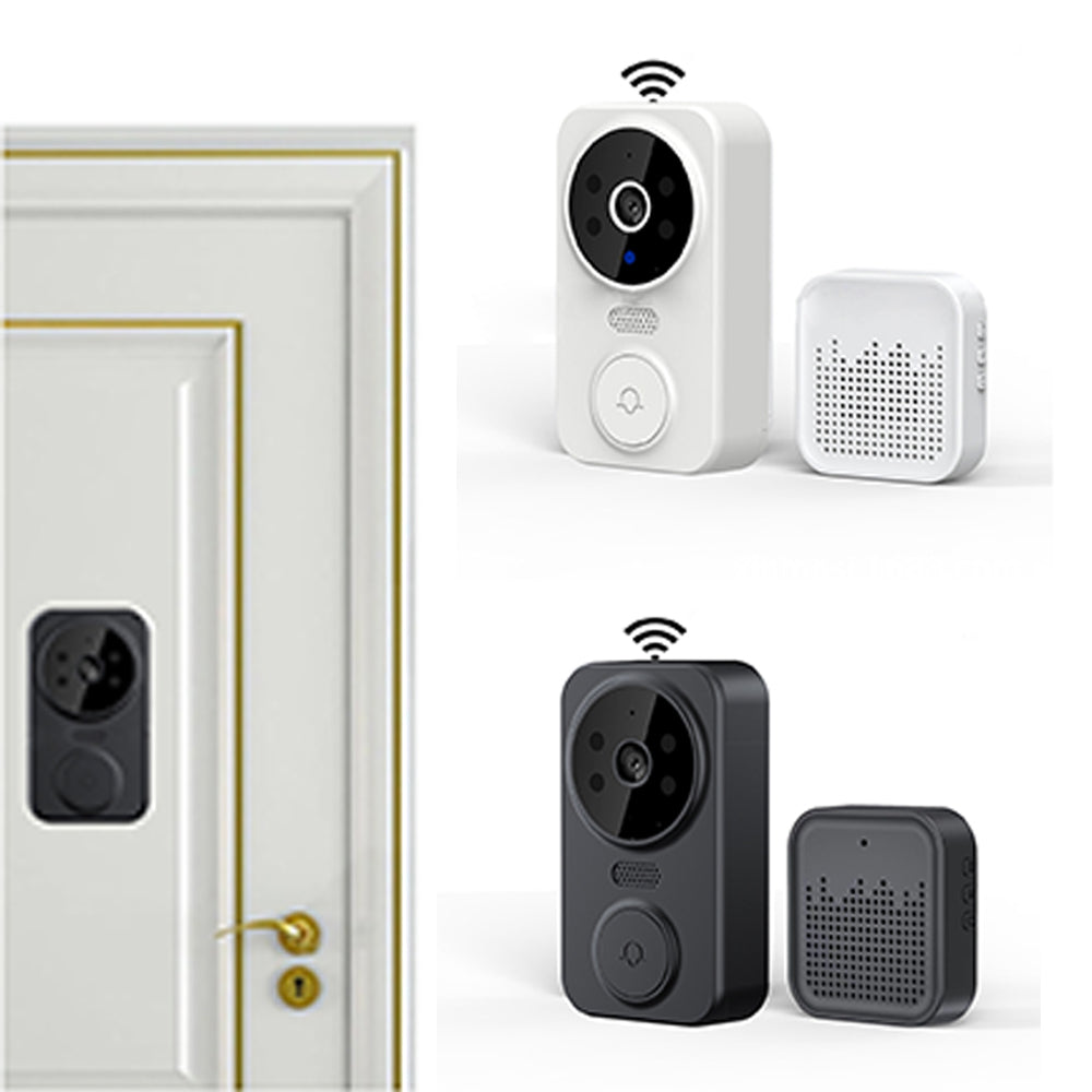 2Pcs Wireless Smart Video Doorbell Infrared Night 2 Way Voice Doorbell