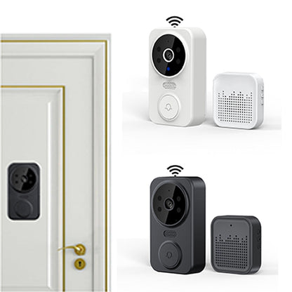 2Pcs Wireless Smart Video Doorbell Infrared Night 2 Way Voice Doorbell