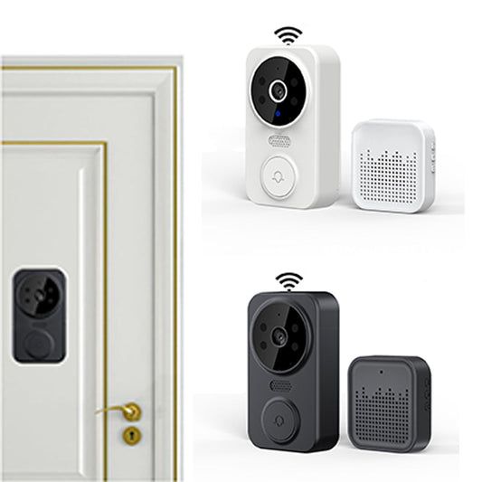 2Pcs Wireless Smart Video Doorbell Infrared Night 2 Way Voice Doorbell