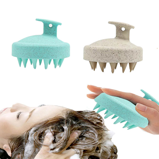 Set of 2Pcs Scalp Massager Hair Shampoo Brush for Scalp Exfoliator Style 2