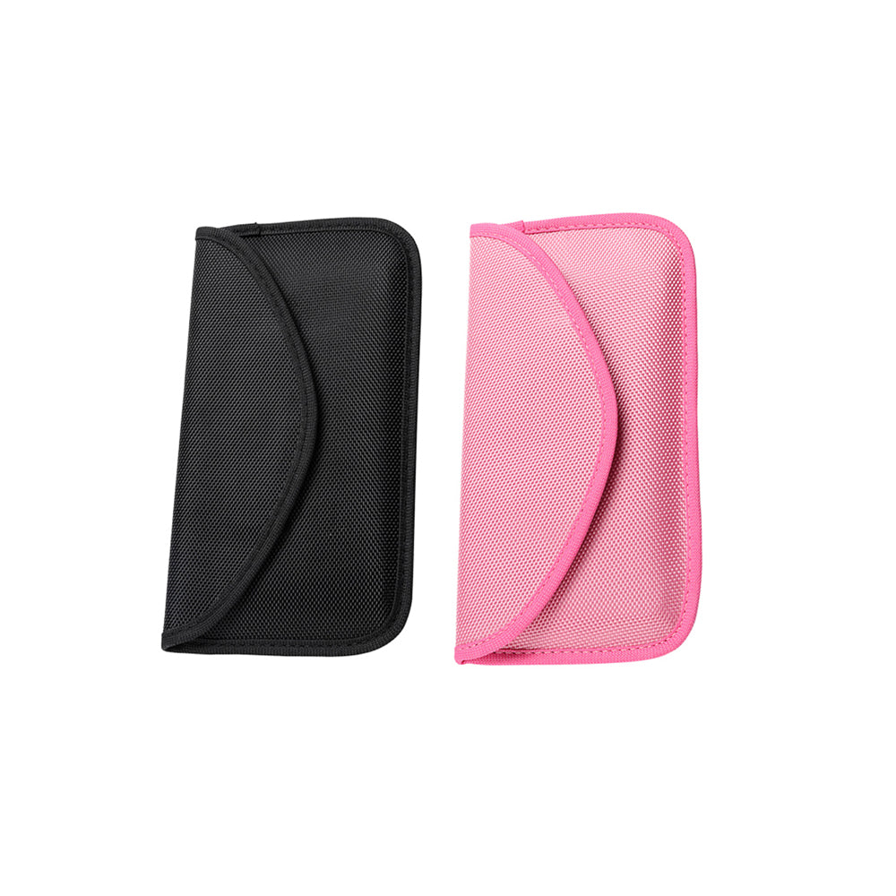 2Pcs RFID Signal Blocking Phone Pouch for Phone Car Keys Bank Cards Black Pink