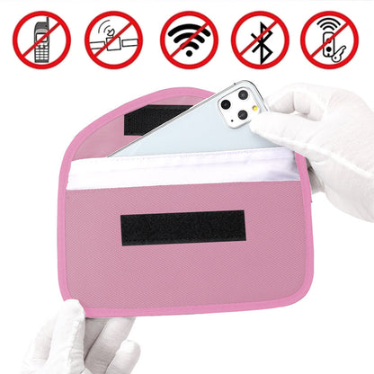 2Pcs RFID Signal Blocking Phone Pouch for Phone Car Keys Bank Cards Black Pink