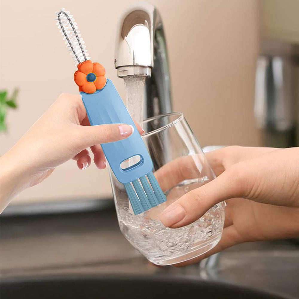 2Pcs 3-in-1 Cup Lid Cleaning Brush Crevice Cleaning Brush