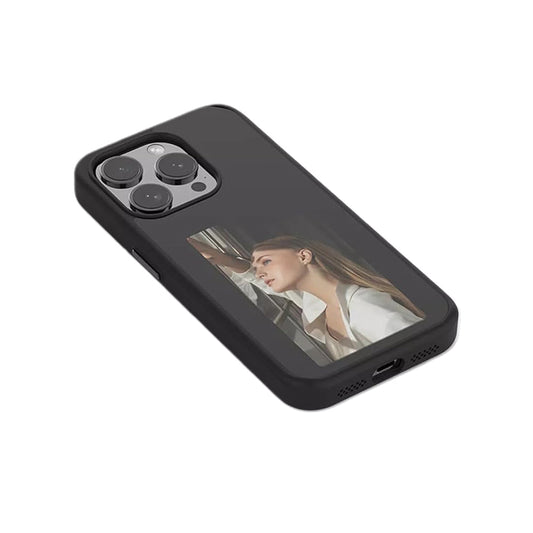 NFC E-Ink Phone Case Smart DIY Photo Rear Projection Screen Phone Case Black
