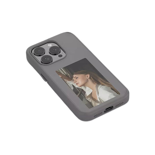NFC E-Ink Phone Case Smart DIY Photo Rear Projection Screen Phone Case Grey
