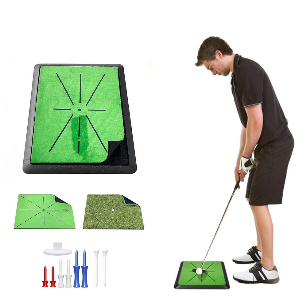 Replaceable Golf Practice Mat Set for Swing Path Feedback Training