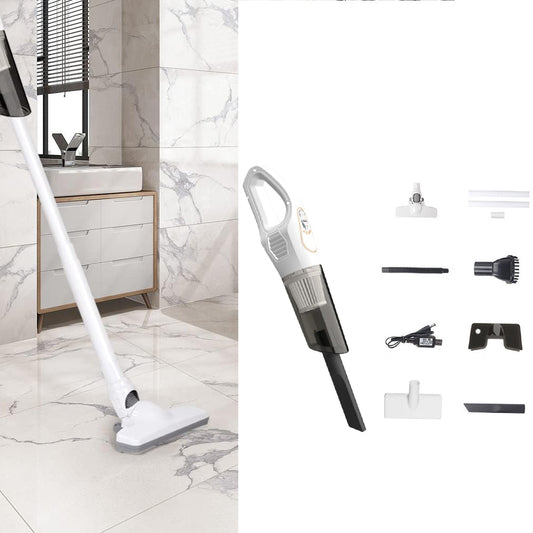 3-in-1 Handheld Stick Vacuum Cleaner Cordless Upright Vacuum Mop with Mite Removal Function White