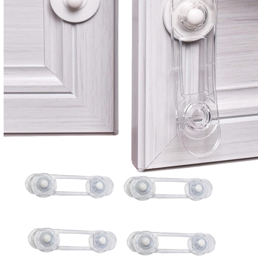 8Pcs Baby Proofing Security Lock Self-Adhesive Cabinet Door Security Locks