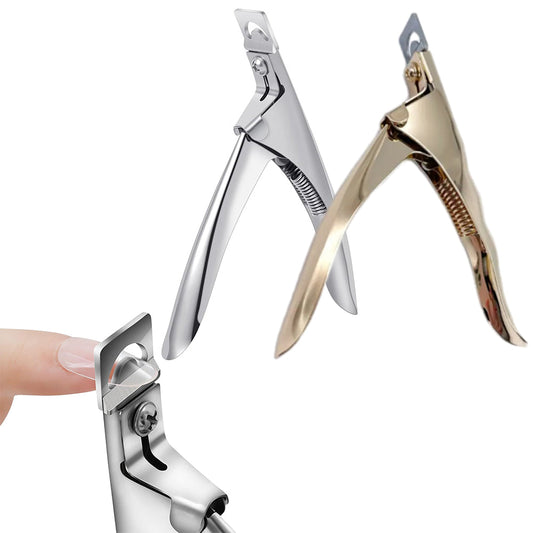 2Pcs Acrylic Nail Scissor False Nail Clipper U-Edge Manicure Tips Cutter Trimmer