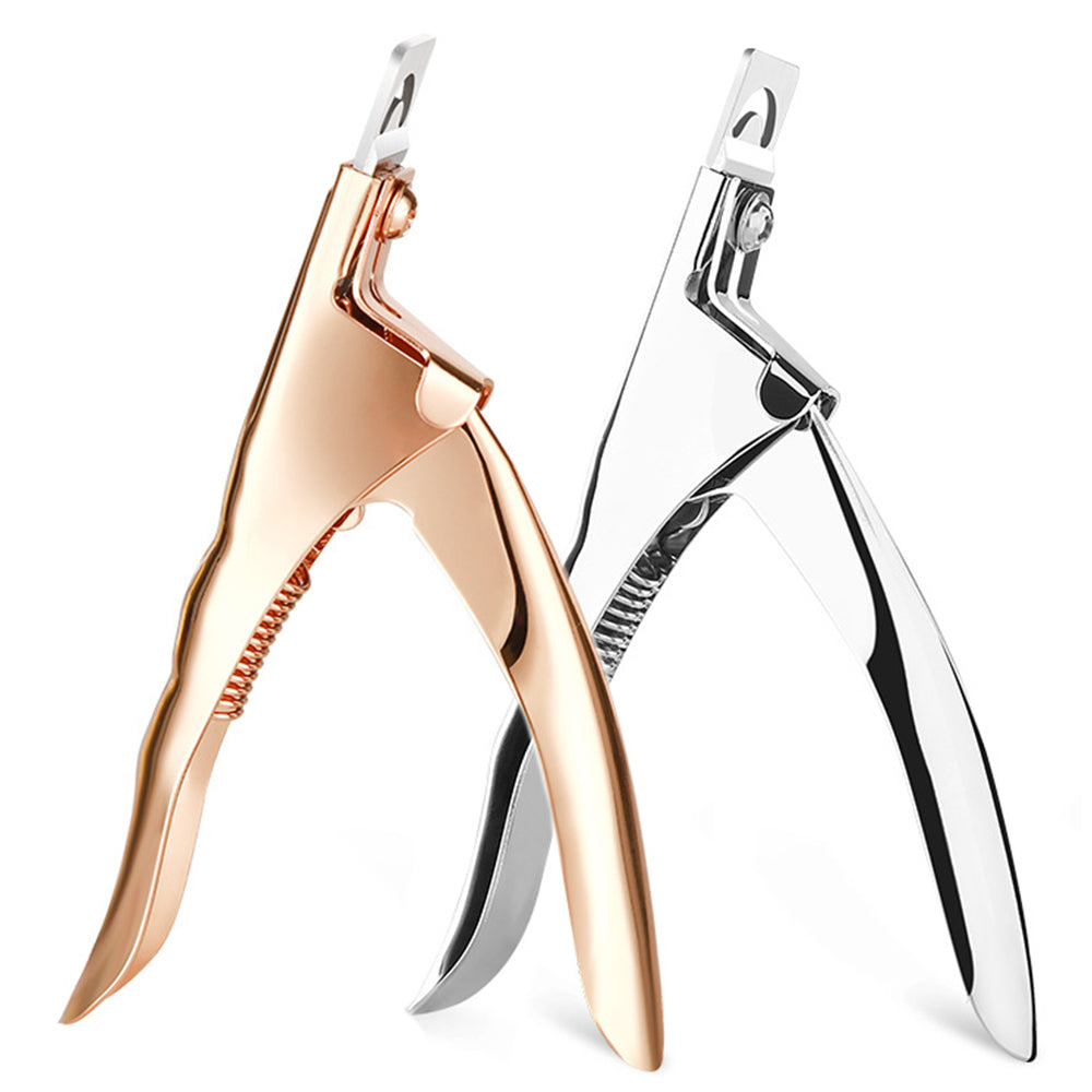 2Pcs Acrylic Nail Scissor False Nail Clipper U-Edge Manicure Tips Cutter Trimmer