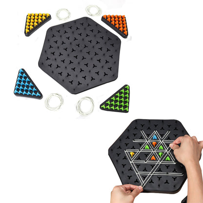 Funny Chain Triangle Chess Game Desktop Puzzle Board Game Territory Capture Toys