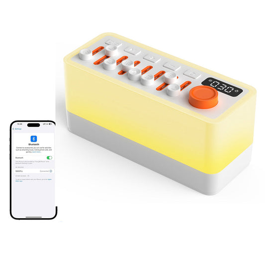 Bluetooth RGB White Noise Speaker DIY Sleep Sound Machine with 8 Nature Sounds and  Timer