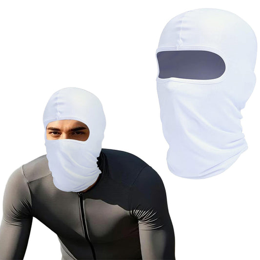 Balaclava Mask Summer Cooling Neck Gaiter Mask for Riding White