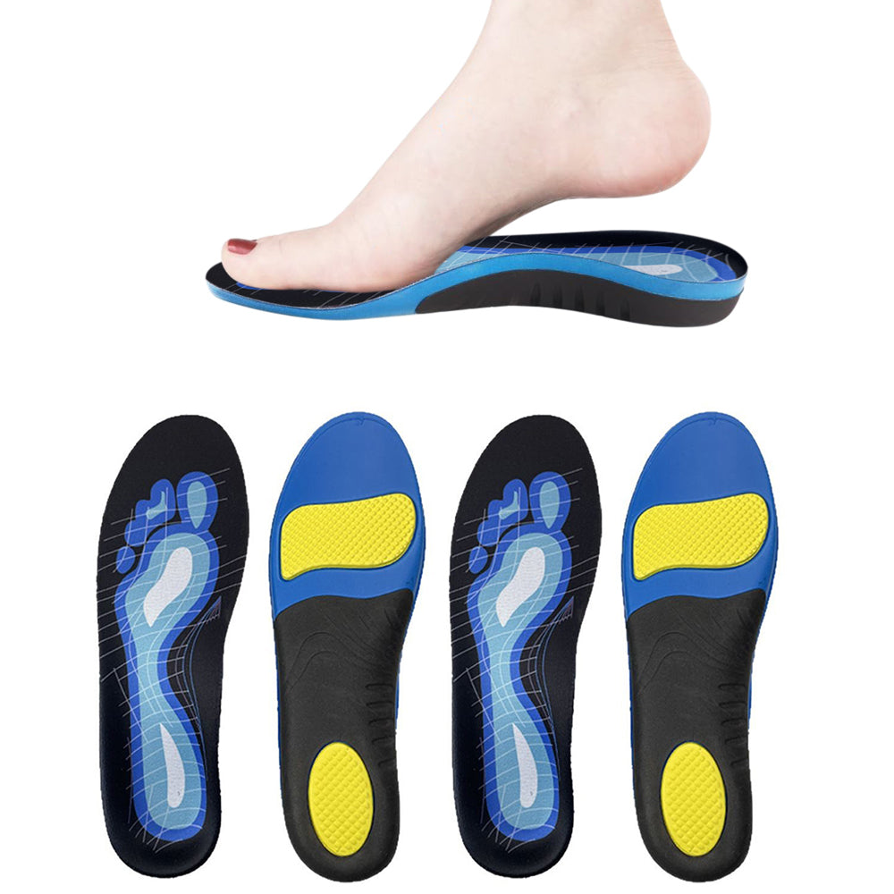 2 Pairs of Arch Support Insoles Plantar for Flat Feet Heel