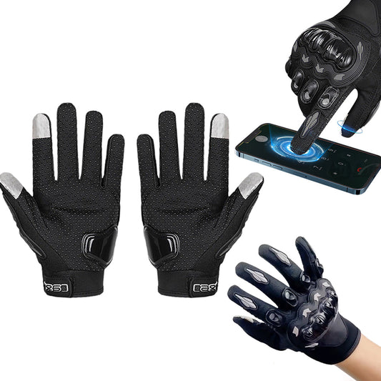 Pair of Touchscreen Riding Motorcycle Gloves Full Finger Non-slip Gloves
