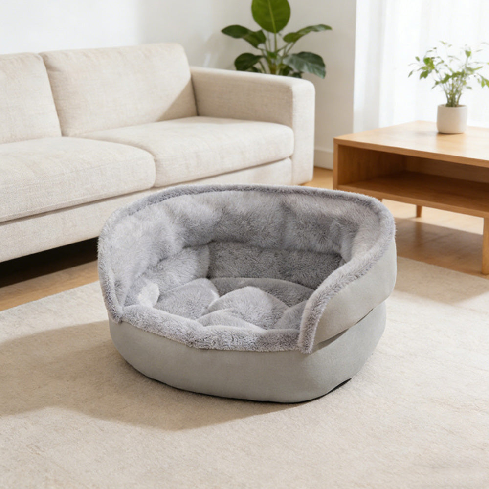 Soft Dog Bed for Indoor Anti Slip Pet Bed -Grey