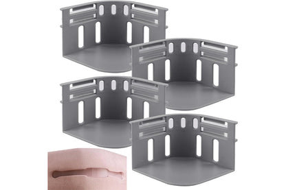 Open Corner Bed Sheet Holder with Lock Strips Sheet Locks Fit All Mattress Size -Grey