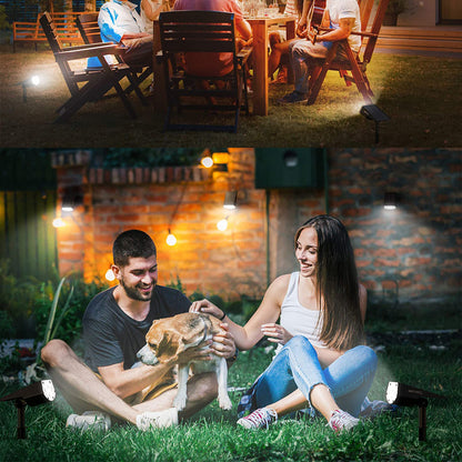 20 LEDs IP65 Waterproof Solar Powered Landscape Spotlights for Yard Garden Driveway Porch Walkway Pool Patio -White