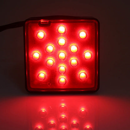 Car Tail Light 15 LED Red Square Brake Light Car Exterior Accessories for Towing Truck SUV RV