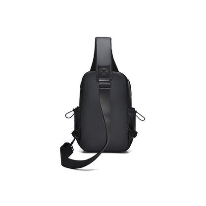 Casual Travel Large Capacity Mens Backpack Fashionable Multifunctional Chest Bag-Black