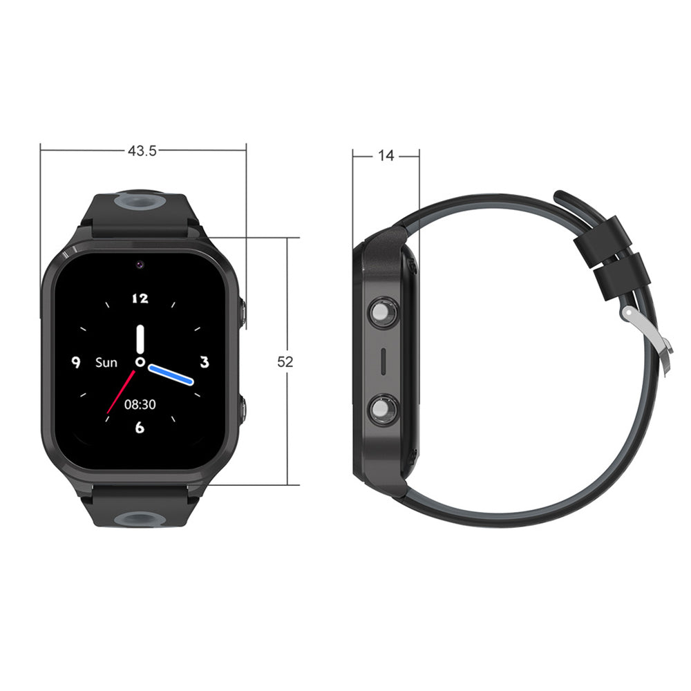 4G Smart Watch For Kids Water-resistant Video Call Positioning Alarm HD Touchscreen Smartwatch-Black