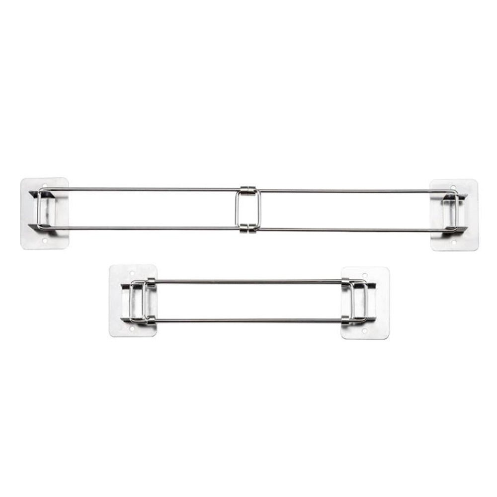 2Pcs Adjustable RV Shower Corner Storage Rack Stainless Steel Rod for Corner Shelves in Camper