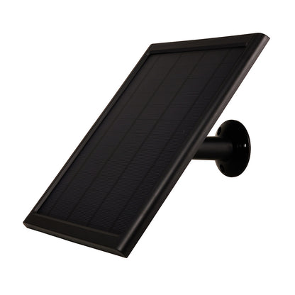 8W Solar Panel Charger Compatible with Ring Stick Up Cam Battery-Black