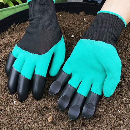 2 Pairs Waterproof Gardening Gloves with ABS Claws
