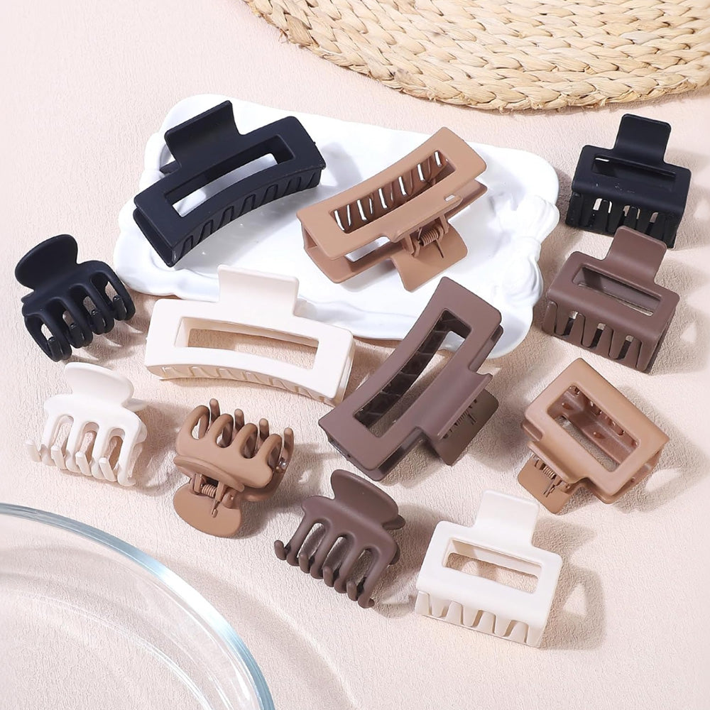12 Pcs Strong Hold Non-Slip Hair Clips for Women 3 Sizes for Thin Thick Curly Hair