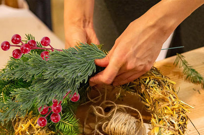 Christmas Artificial Flowers with Berry Stems Fake Pine Sprigs Garland Branches
