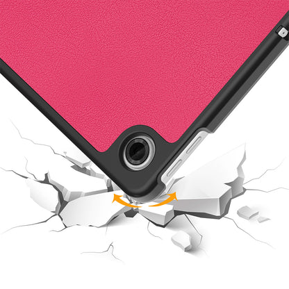 Smart Flip Case Compatible with Lenovo 10.1 Inch Laptop TB311FU 2025 with Stand - Rose Red