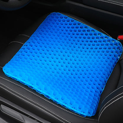 42x36x6cm Blue Honeycomb Gel Seat Cushion with Removable Cover